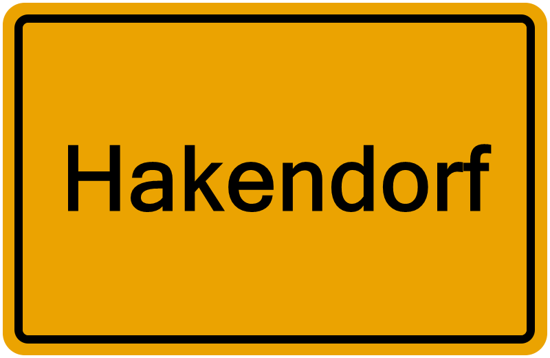 Handelsregisterauszug Hakendorf