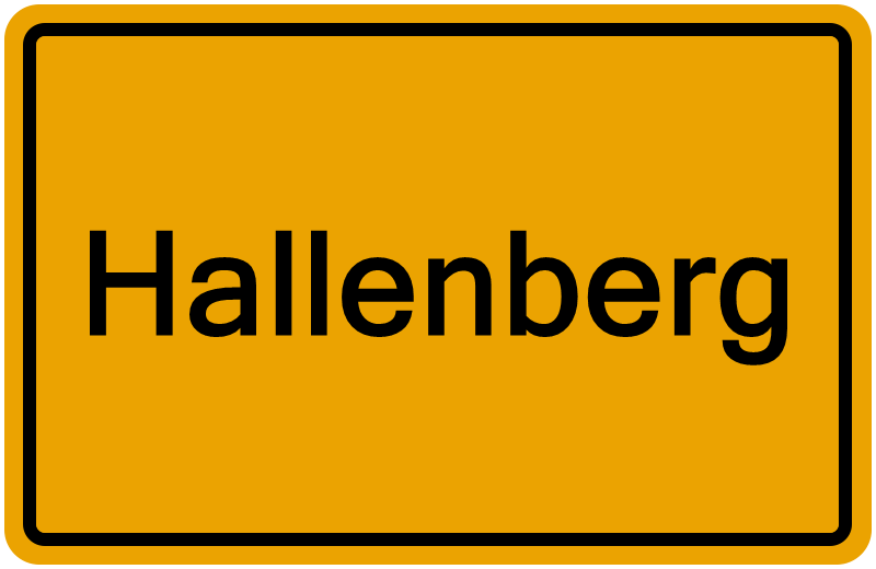 Handelsregisterauszug Hallenberg