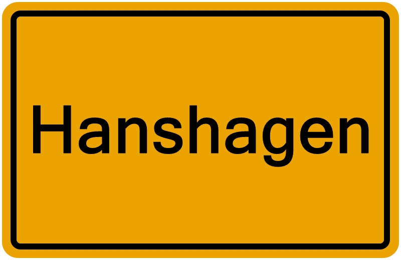 Handelsregisterauszug Hanshagen