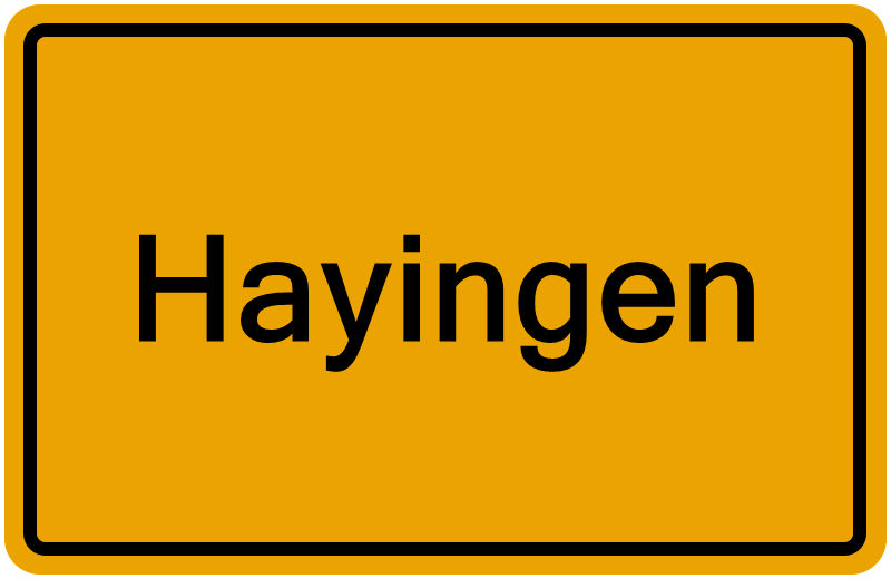 Handelsregisterauszug Hayingen