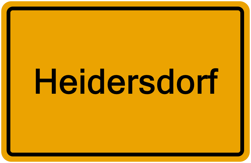 Handelsregisterauszug Heidersdorf