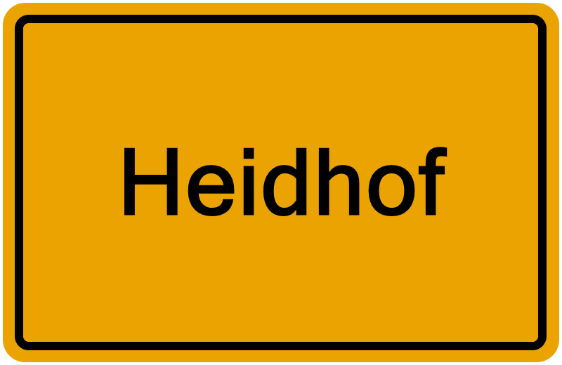 Handelsregisterauszug Heidhof