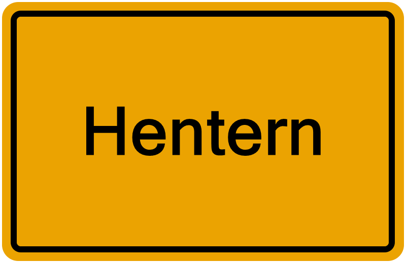 Handelsregisterauszug Hentern