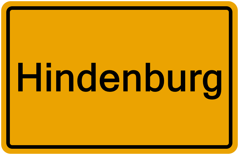 Handelsregisterauszug Hindenburg