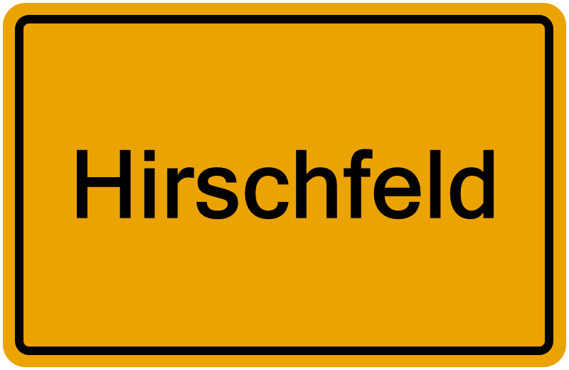 Handelsregisterauszug Hirschfeld