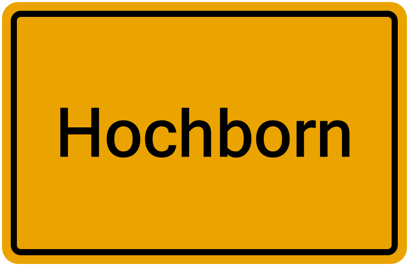 Handelsregisterauszug Hochborn