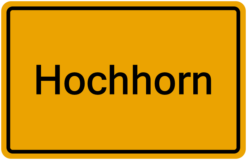 Handelsregisterauszug Hochhorn