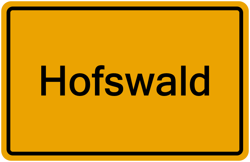Handelsregisterauszug Hofswald