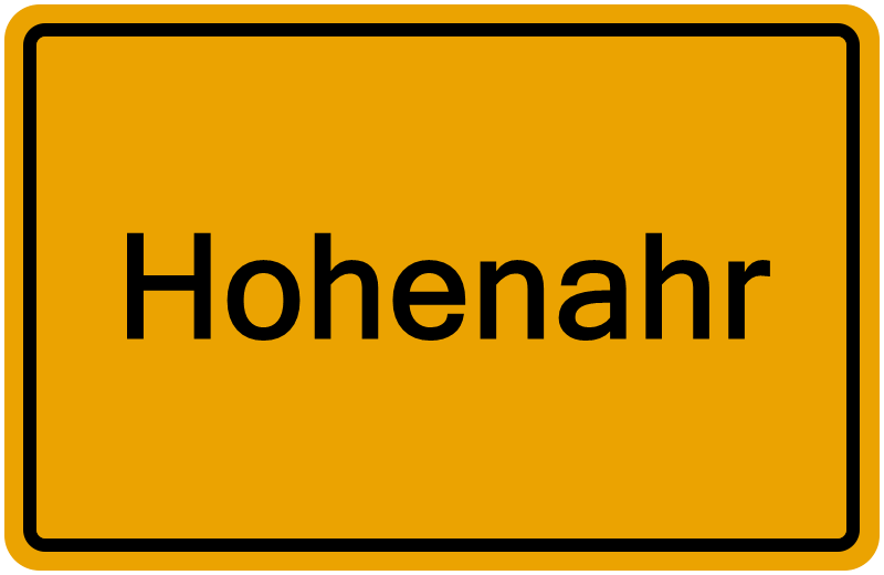 Handelsregisterauszug Hohenahr