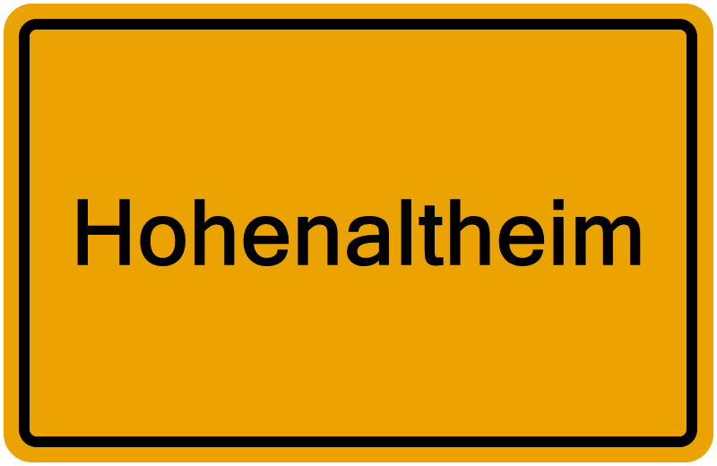 Handelsregisterauszug Hohenaltheim