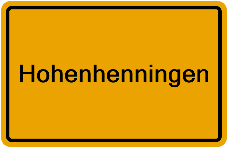 Handelsregisterauszug Hohenhenningen
