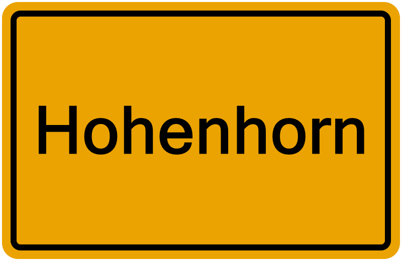 Handelsregisterauszug Hohenhorn