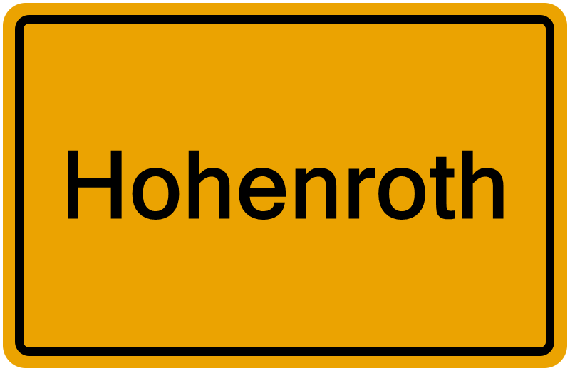 Handelsregisterauszug Hohenroth