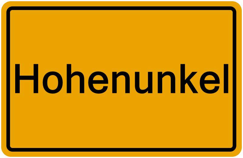 Handelsregisterauszug Hohenunkel