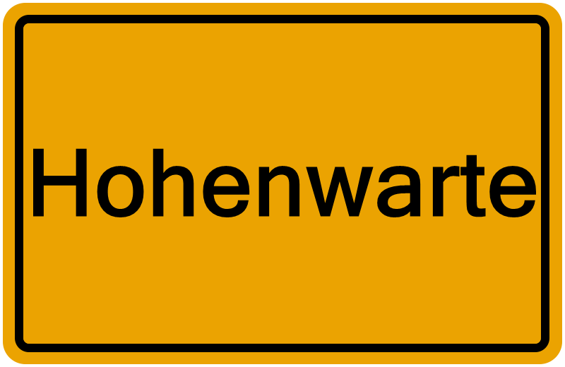 Handelsregisterauszug Hohenwarte