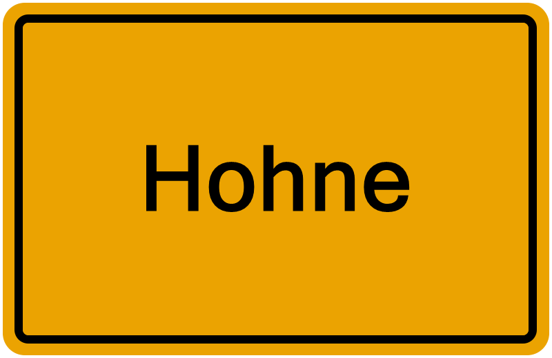 Handelsregisterauszug Hohne