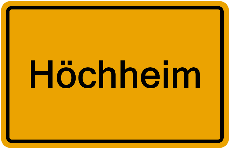 Handelsregisterauszug Höchheim