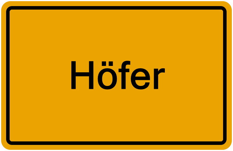 Handelsregisterauszug Höfer
