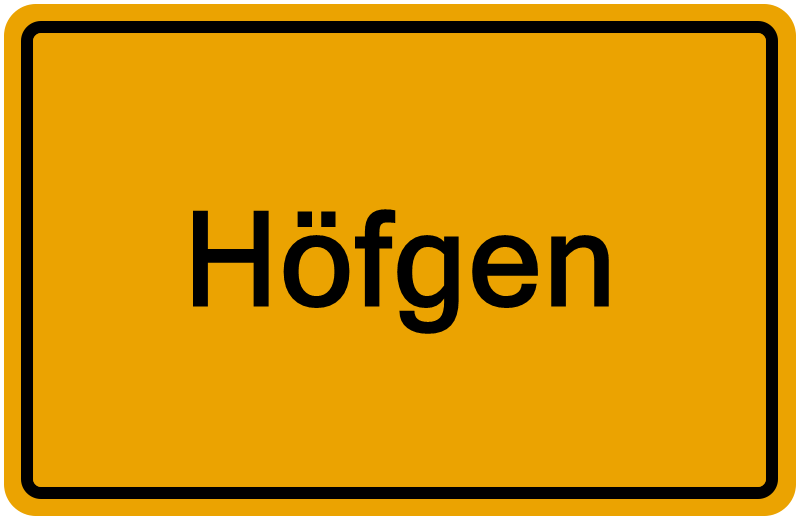 Handelsregisterauszug Höfgen