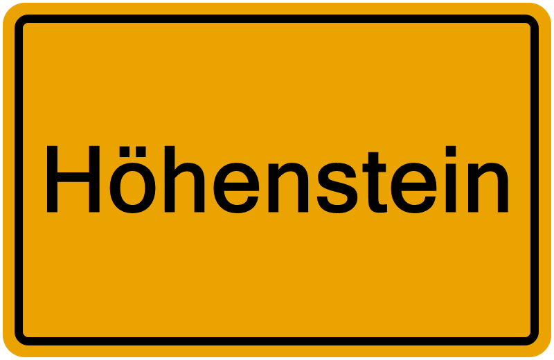 Handelsregisterauszug Höhenstein