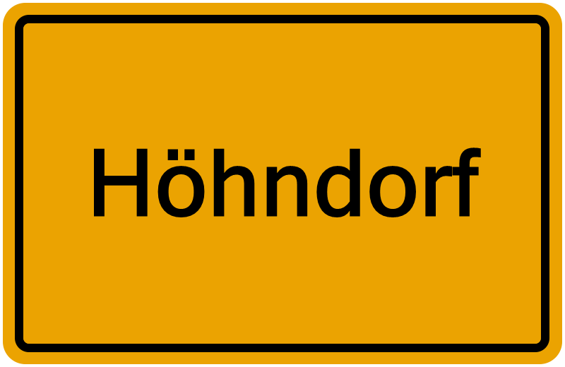 Handelsregisterauszug Höhndorf