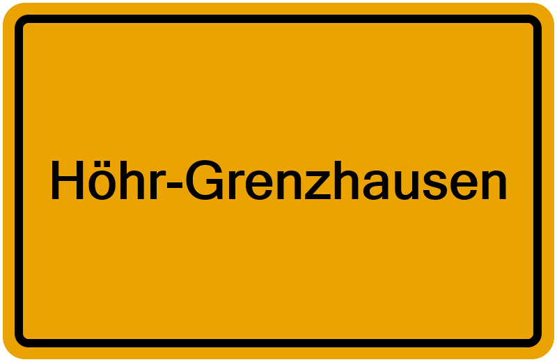 Handelsregisterauszug Höhr-Grenzhausen