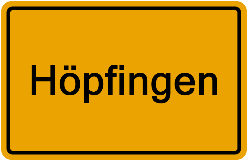 Handelsregisterauszug Höpfingen