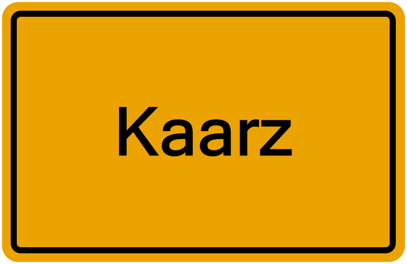 Handelsregisterauszug Kaarz
