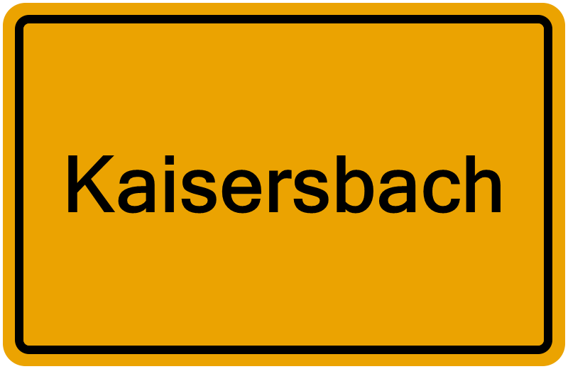 Handelsregisterauszug Kaisersbach