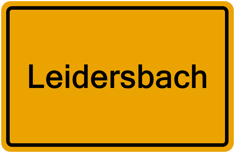Handelsregisterauszug Leidersbach
