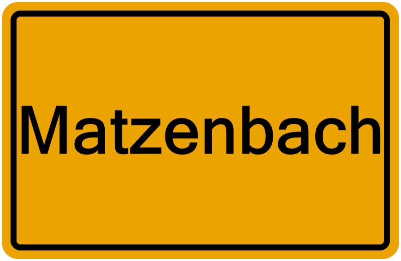 Handelsregisterauszug Matzenbach