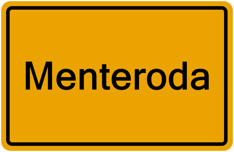 Handelsregisterauszug Menteroda