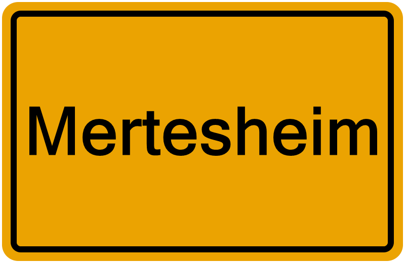 Handelsregisterauszug Mertesheim