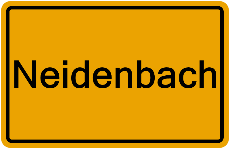 Handelsregisterauszug Neidenbach