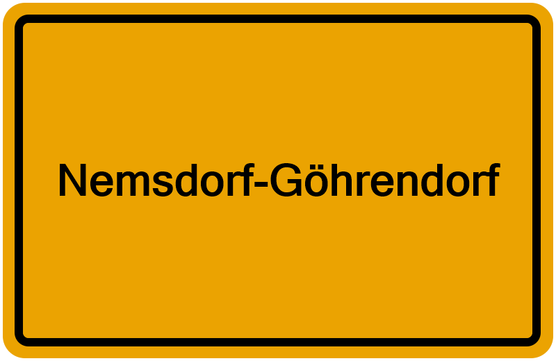 Handelsregisterauszug Nemsdorf-Göhrendorf