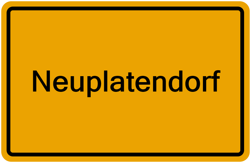 Handelsregisterauszug Neuplatendorf