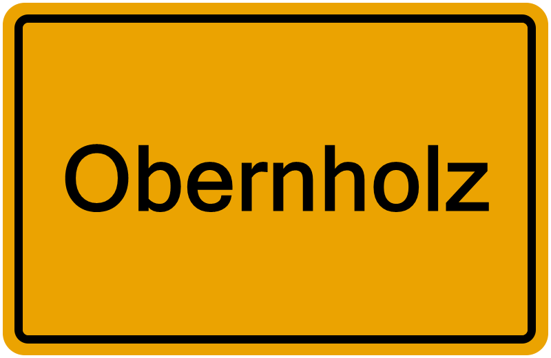 Handelsregisterauszug Obernholz