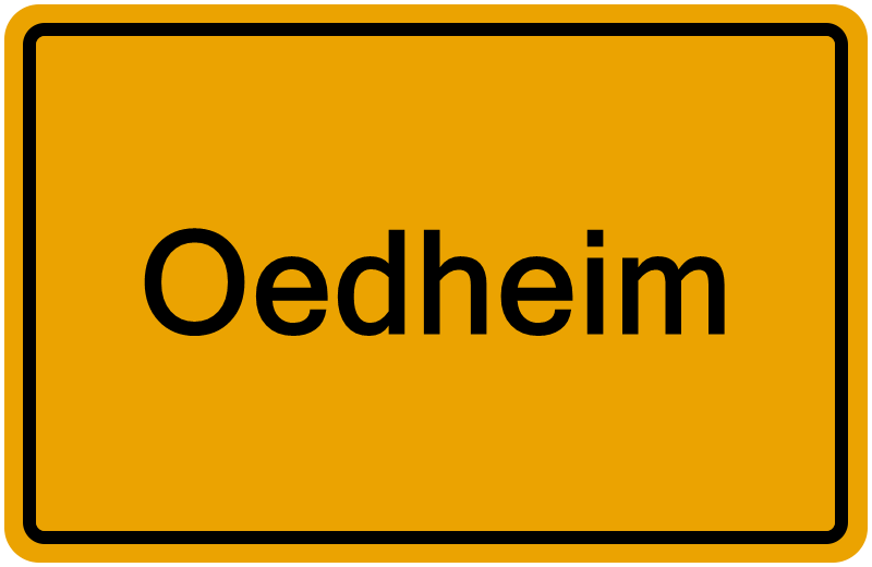 Handelsregisterauszug Oedheim