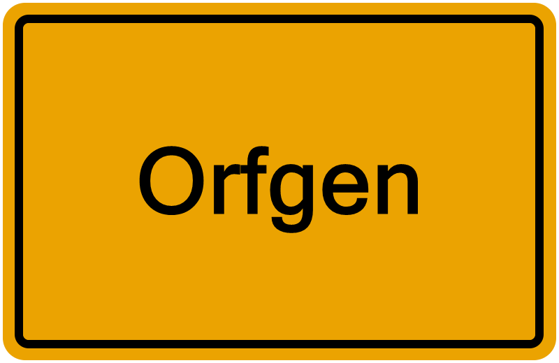 Handelsregisterauszug Orfgen
