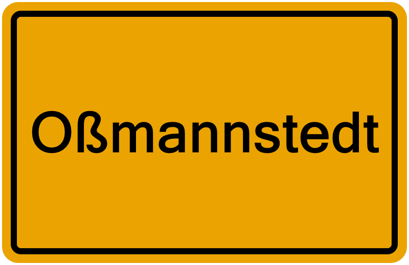 Handelsregisterauszug Oßmannstedt