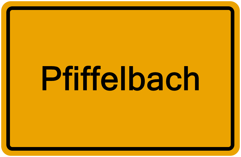 Handelsregisterauszug Pfiffelbach