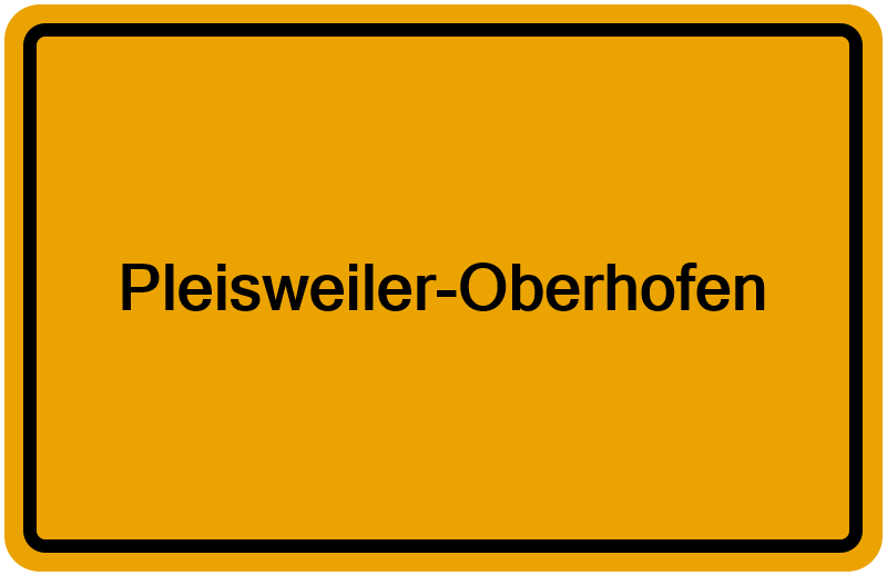 Handelsregisterauszug Pleisweiler-Oberhofen