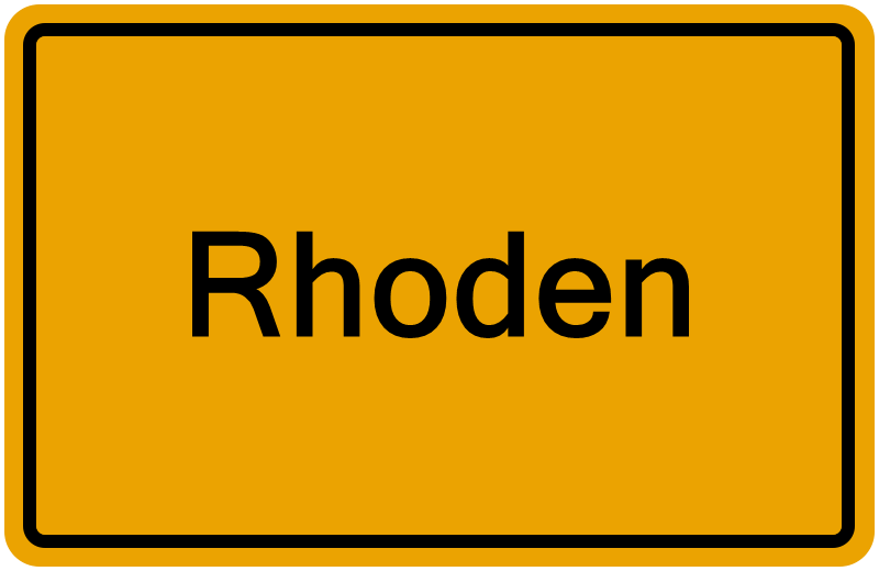 Handelsregisterauszug Rhoden