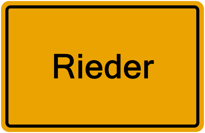 Handelsregisterauszug Rieder