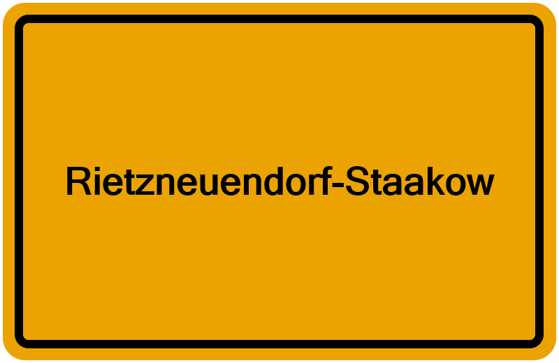 Handelsregisterauszug Rietzneuendorf-Staakow