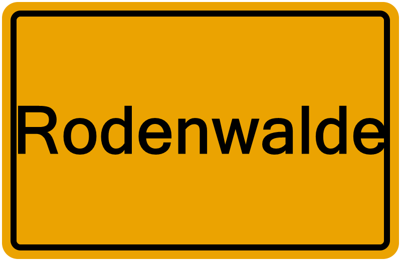 Handelsregisterauszug Rodenwalde