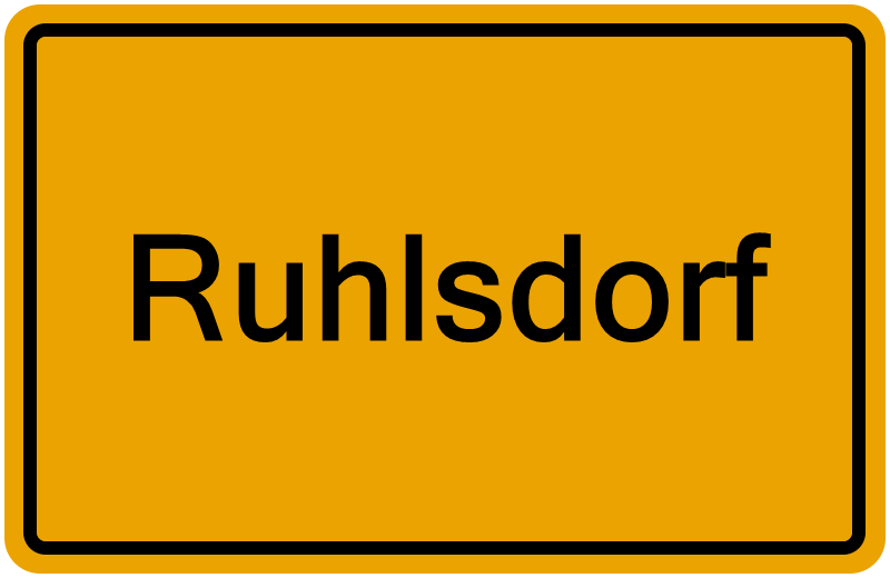 Handelsregisterauszug Ruhlsdorf
