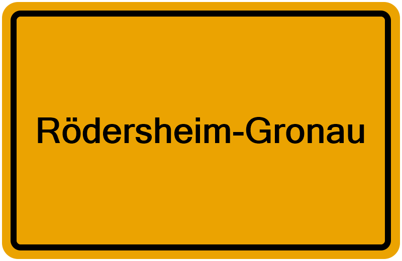 Handelsregisterauszug Rödersheim-Gronau