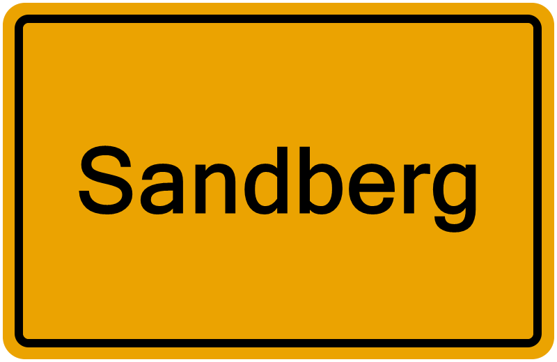 Handelsregisterauszug Sandberg