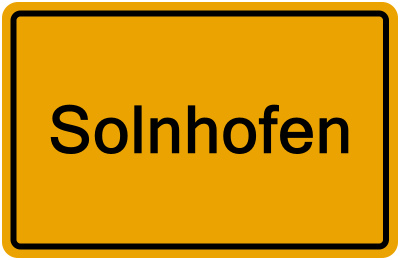 Handelsregisterauszug Solnhofen